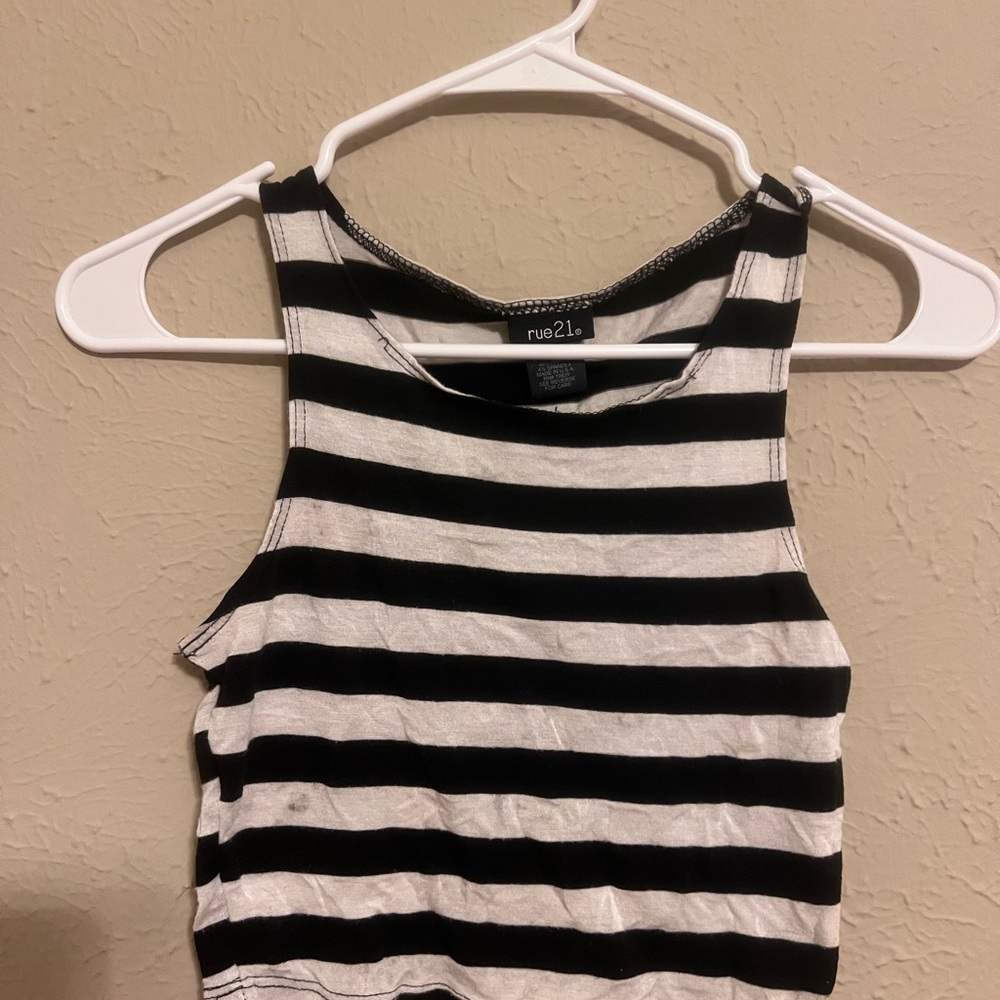 Rue21 | Black and White Striped Women's Tank Top